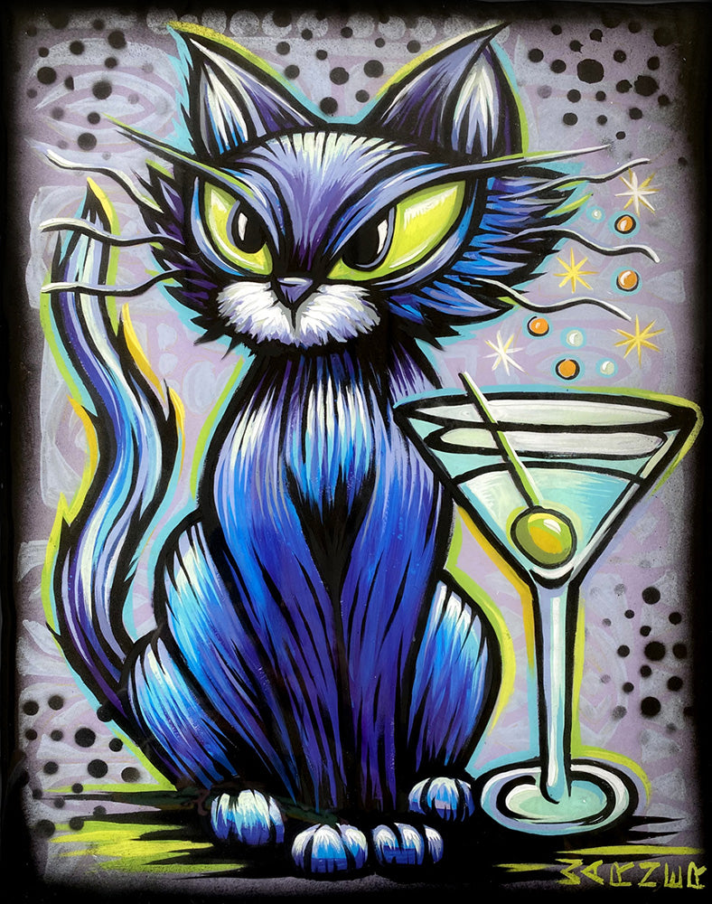 Jimmy (aka Martini Cat) — Metal Print