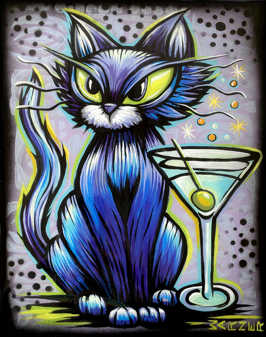 Jimmy (aka Martini Cat) — Metal Print